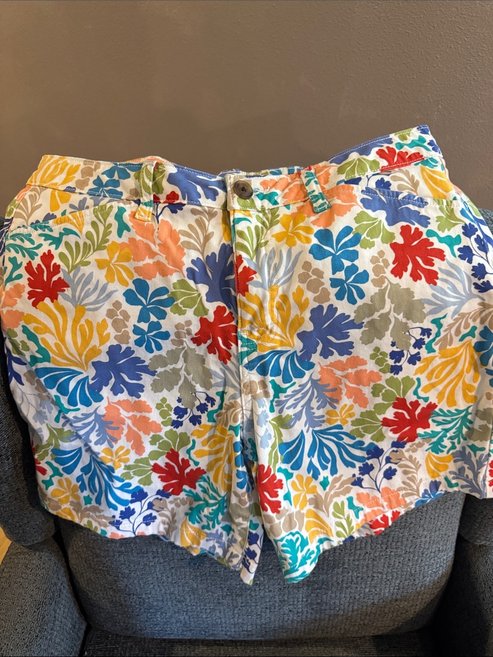 Saint John's Bay Floral Bermuda Shorts - Red, Blue, Yellow, Green